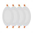 6-in White Integrated LED Recessed Downlight 4 pack