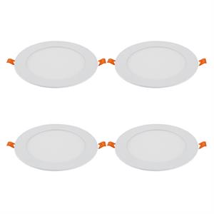 6-in White Integrated LED Recessed Downlight 4 pack