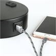 19 in. Modern White Metal Table Lamp USB Port