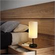 17 in. Modern White Metal Table Lamp with USB Port