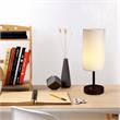 17 in. Modern White Metal Table Lamp with USB Port