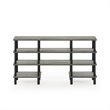 Furinno TURN-N-TUBE Wood 4-Tier Wide Shelf TV Stand for TV up to 47