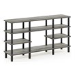 Furinno TURN-N-TUBE Wood 4-Tier Wide Shelf TV Stand for TV up to 47