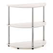 Furinno Frans Turn-N-Tube Engineered Wood Half Round Console Table in White Oak