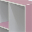 Furinno LUDER Engineered Wood 5-Tier Reversible Open Shelf Bookcase in Pink
