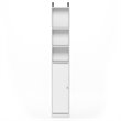 Furinno INDO Contemporary Engineered Wood Slim Door Bath Cabinet in White