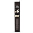 Furinno INDO Contemporary Engineered Wood Slim Luver Door Bath Cabinet Espresso
