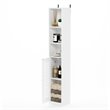 Furinno INDO Contemporary Engineered Wood Slim Luver Door Bath Cabinet White
