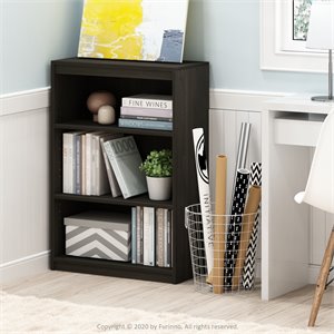 Furinno GRUEN Engineered Wood 3-Tier AdJUSTable Shelves Bookcase in Espresso