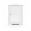 Furinno INDO Engineered Wood Corner Louver Door Cabinet in White