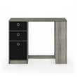 Furinno JAYA Engineered Wood Computer Study Desk in French Oak Gray/Black