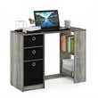Furinno JAYA Engineered Wood Computer Study Desk in French Oak Gray/Black
