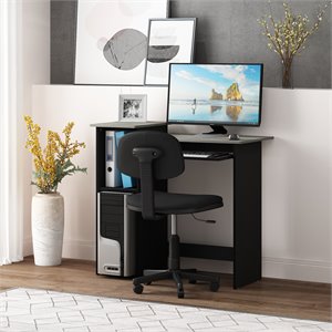 Furinno ECON Wood Multipurpose Computer Writing Desk in French Oak Gray/Black