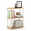 Furinno TURN-S-TUBE Engineered Wood 3-Tier Shelf Display Rack in Beech/White
