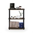 Furinno TURN-S-TUBE Engineered Wood 3-Tier Shelf Display Rack in Columbia Walnut