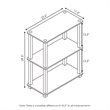 Furinno TURN-S-TUBE Engineered Wood 3-Tier Shelf Display Rack in Columbia Walnut