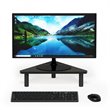 Furinno TURN-N-TUBE Engineered Wood Corner Monitor Riser Stand in Espresso/Black
