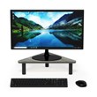 Furinno TURN-N-TUBE Engineered Wood Corner Monitor Riser Stand in Oak Gray/Black