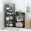Furinno TURN-S-TUBE Engineered Wood 3-Tier Shelf Display Rack in Cherry/Black