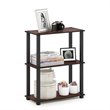 Furinno TURN-S-TUBE Engineered Wood 3-Tier Shelf Display Rack in Cherry/Black