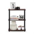 Furinno TURN-S-TUBE Engineered Wood 3-Tier Shelf Display Rack in Cherry/Black