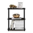 Furinno TURN-S-TUBE Engineered Wood 3-Tier Shelf Display Rack in Espresso/Black