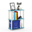 Furinno TURN-S-TUBE Engineered Wood 3-Tier Shelf Display Rack in Light Blue
