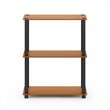 Furinno TURN-S-TUBE Engineered Wood 3-Tier Shelf Display Rack in Light Cherry