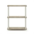 Furinno TURN-S-TUBE Engineered Wood 3-Tier Shelf Display Rack in Sonoma Oak