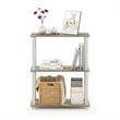 Furinno TURN-S-TUBE Engineered Wood 3-Tier Shelf Display Rack in Sonoma Oak