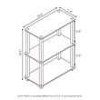 Furinno TURN-S-TUBE Engineered Wood 3-Tier Shelf Display Rack in Sonoma Oak