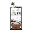 Furinno TURN-S-TUBE Engineered Wood 4-Tier Shelf Display Rack in Black/Gray