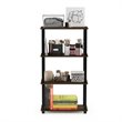 Furinno TURN-S-TUBE Engineered Wood 4-Tier Shelf Display Rack in Columbia Walnut