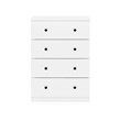 Furinno Lucca Engineered Wood Simple Design 4-Drawer Dresser in White