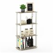 Furinno TURN-S-TUBE Engineered Wood 4-Tier Shelf Display Rack in Sonoma Oak