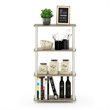 Furinno TURN-S-TUBE Engineered Wood 4-Tier Shelf Display Rack in Sonoma Oak