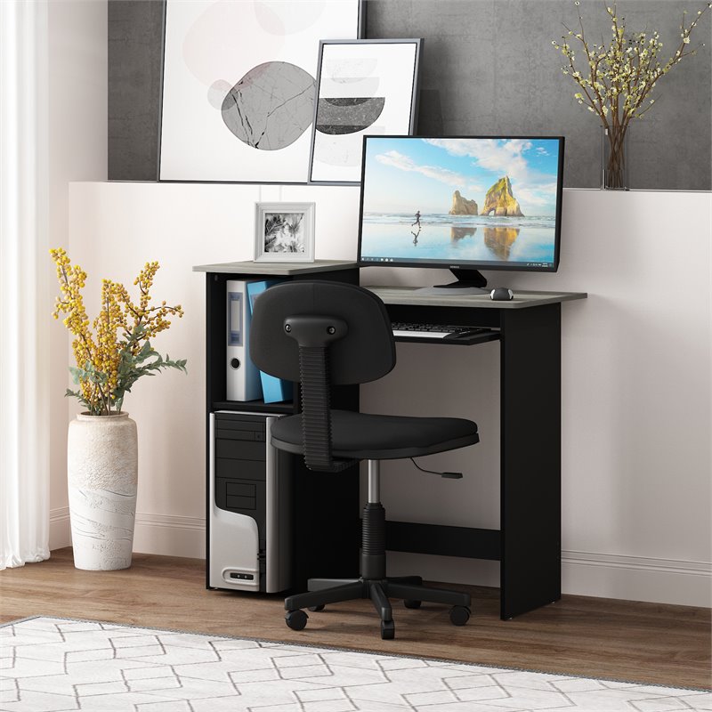 Furinno TURN-S-TUBE Engineered Wood 4-Tier Shelf Display Rack in Walnut/Brown