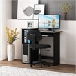Furinno TURN-S-TUBE Engineered Wood 4-Tier Shelf Display Rack in Walnut/Brown