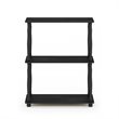Furinno TURN-N-TUBE Engineered Wood 3-Tier Shelf Display Rack in Americano/Black