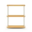 Furinno TURN-N-TUBE Engineered Wood 3-Tier Shelf Display Rack in Beech/White