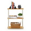 Furinno TURN-N-TUBE Engineered Wood 3-Tier Shelf Display Rack in Beech/White