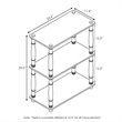 Furinno TURN-N-TUBE Engineered Wood 3-Tier Shelf Display Rack in Beech/White
