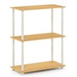 Furinno TURN-N-TUBE Engineered Wood 3-Tier Shelf Display Rack in Beech/White