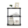 Furinno TURN-N-TUBE Engineered Wood 3-Tier Shelf Display Rack in Black/Gray