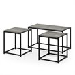 Furinno CAMNUS Engineered Wood Living Room Table Set in French Oak Gray