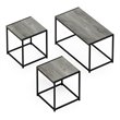 Furinno CAMNUS Engineered Wood Living Room Table Set in French Oak Gray