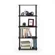 Furinno TURN-N-TUBE Engineered Wood 5-Tier Shelf Display Rack in Americano Black