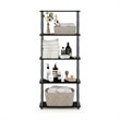 Furinno TURN-N-TUBE Engineered Wood 5-Tier Shelf Display Rack in Black