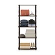 Furinno TURN-N-TUBE Engineered Wood 5-Tier Shelf Display Rack in Walnut