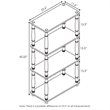 Furinno TURN-N-TUBE Engineered Wood 4-Tier Shelf Display Rack in Light Cherry